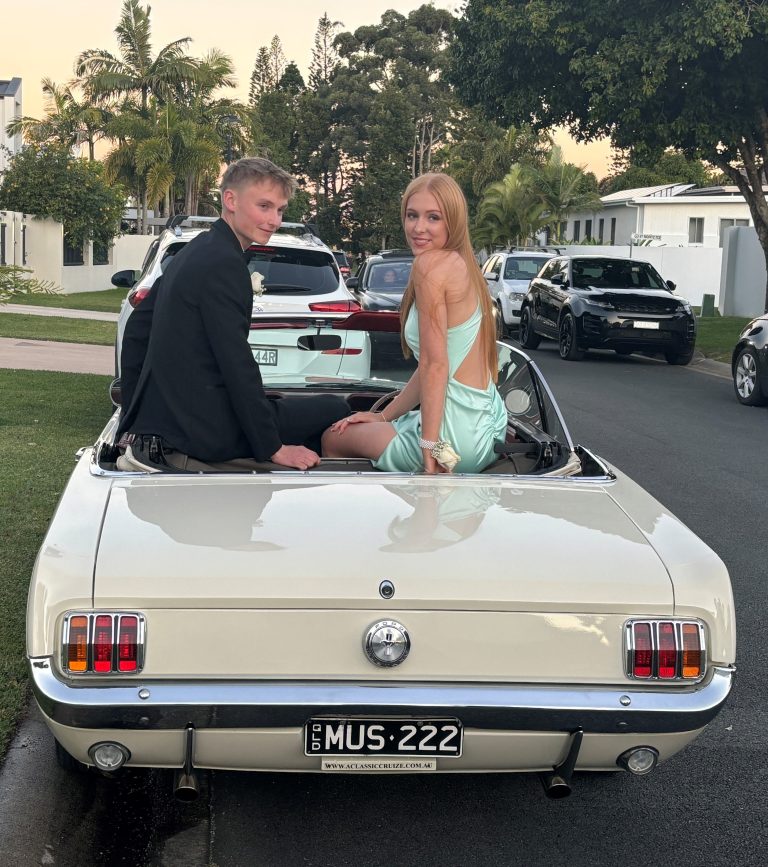 Convertible Mustang school formal Mariott 2024