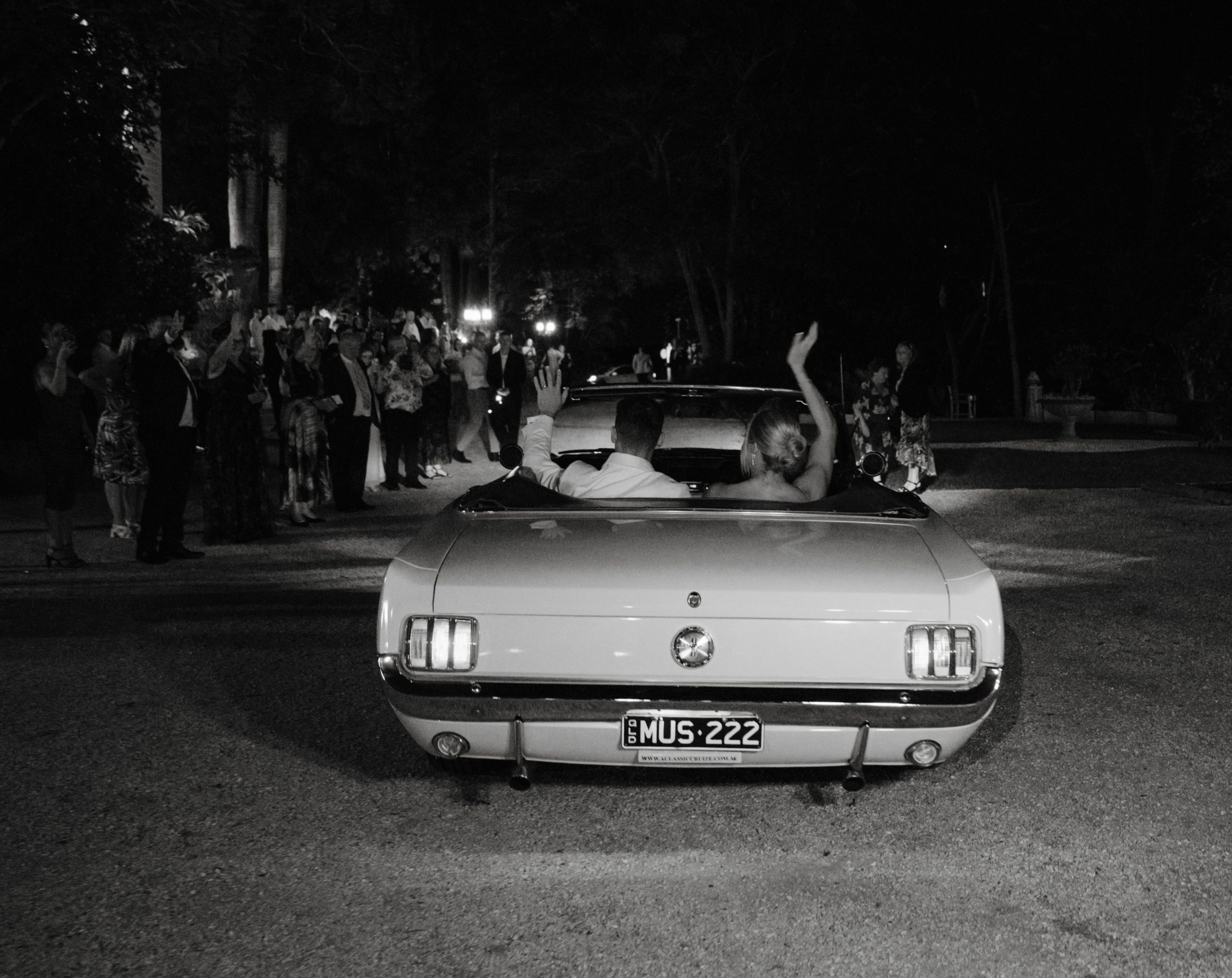 Mustang wedding car vintage